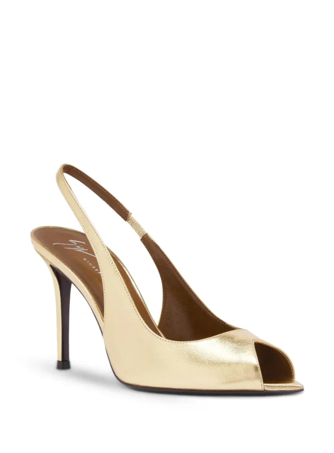 Giuseppe Zanotti Intriigo Open-Toe Slingback Sandals Golden