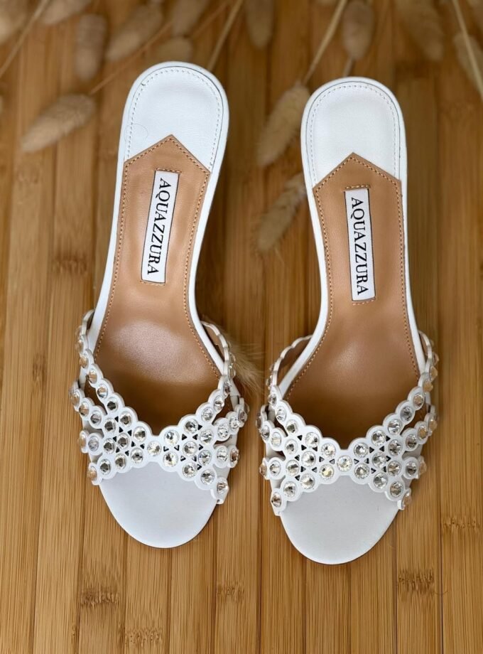 Aquazzura Tequila Sandals White