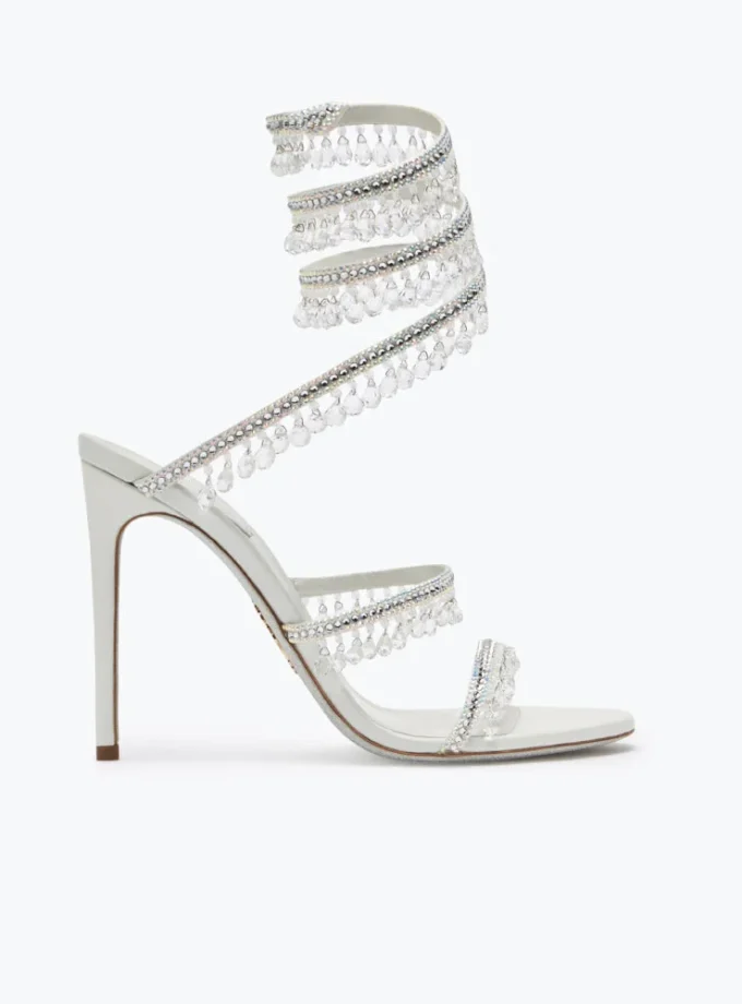René Caovilla Chandelier Ivory Sandal 105 mm