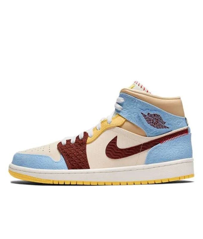 Air Jordan 1 Mid SE Fearless Maison Chateau Rouge