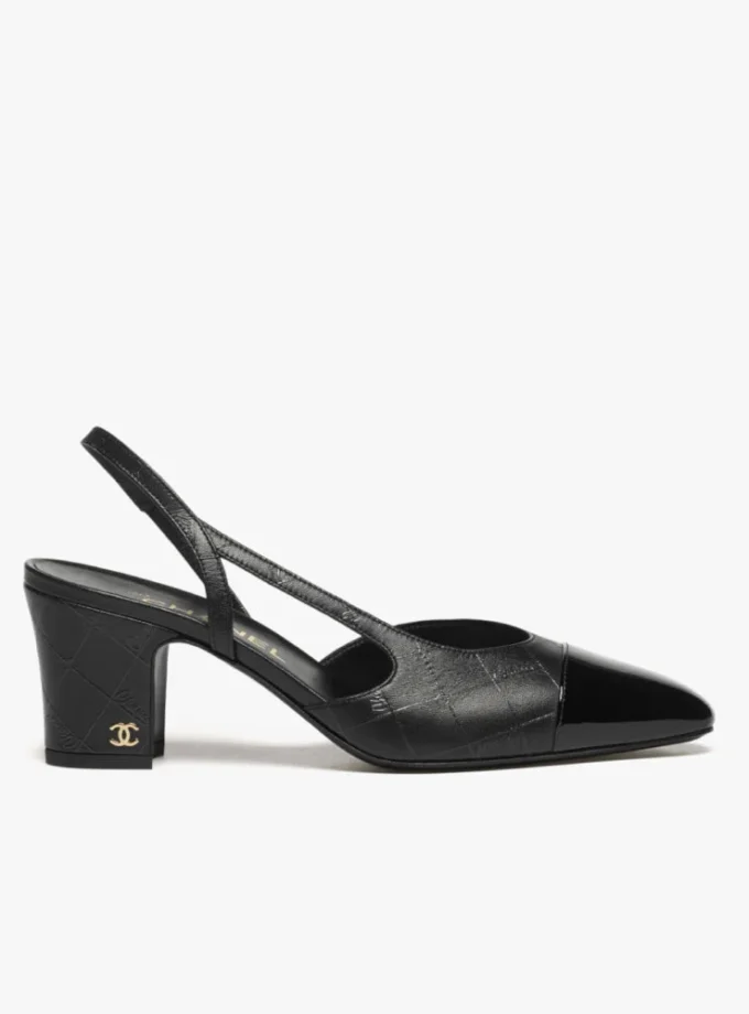 Chanel Black Slingbacks Pumps