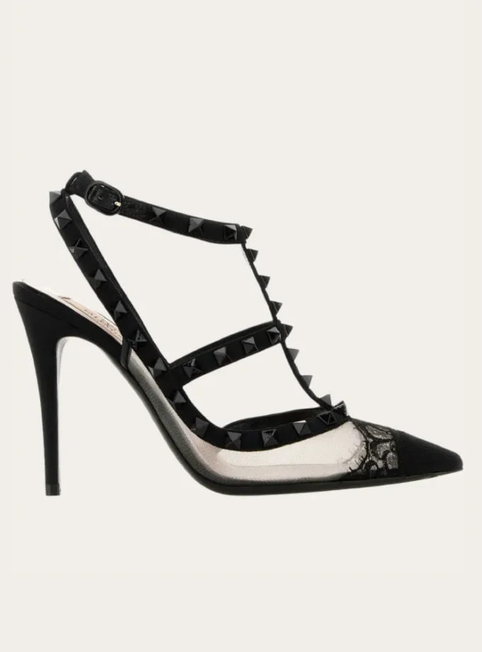 Valentino Garavani Rockstud Lace Pumps