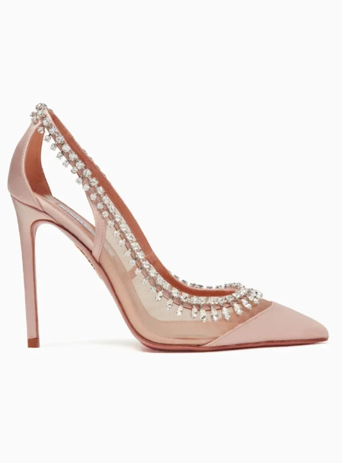 Aquazzura Crystal Crush 105 mm Pink Pumps