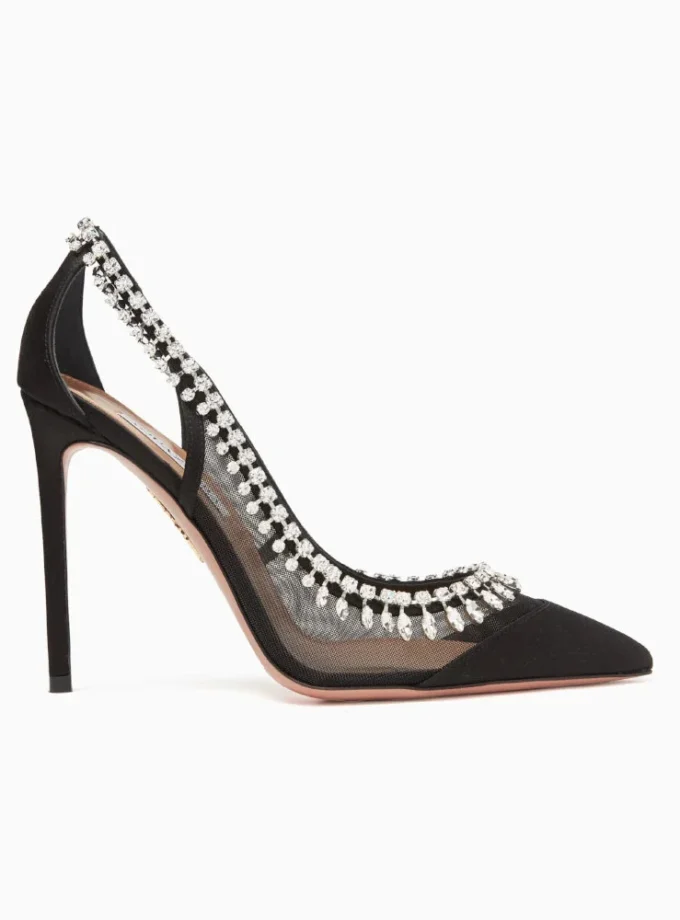 Aquazzura Crystal Crush 105 mm Black Pumps