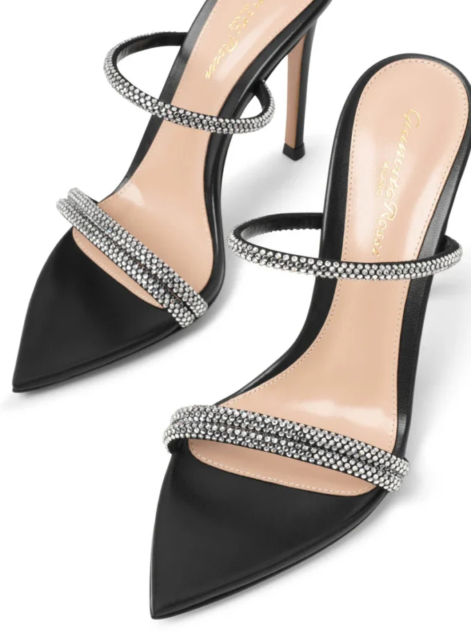 Gianvito Rossi Cannes 105mm Mules Black