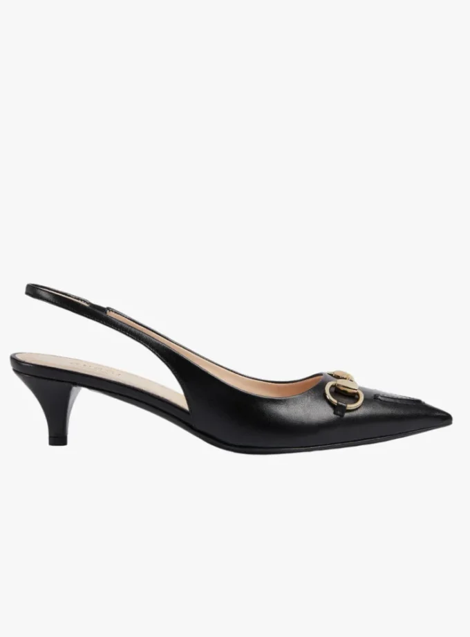 Gucci Horsebit Slingback Pump Black