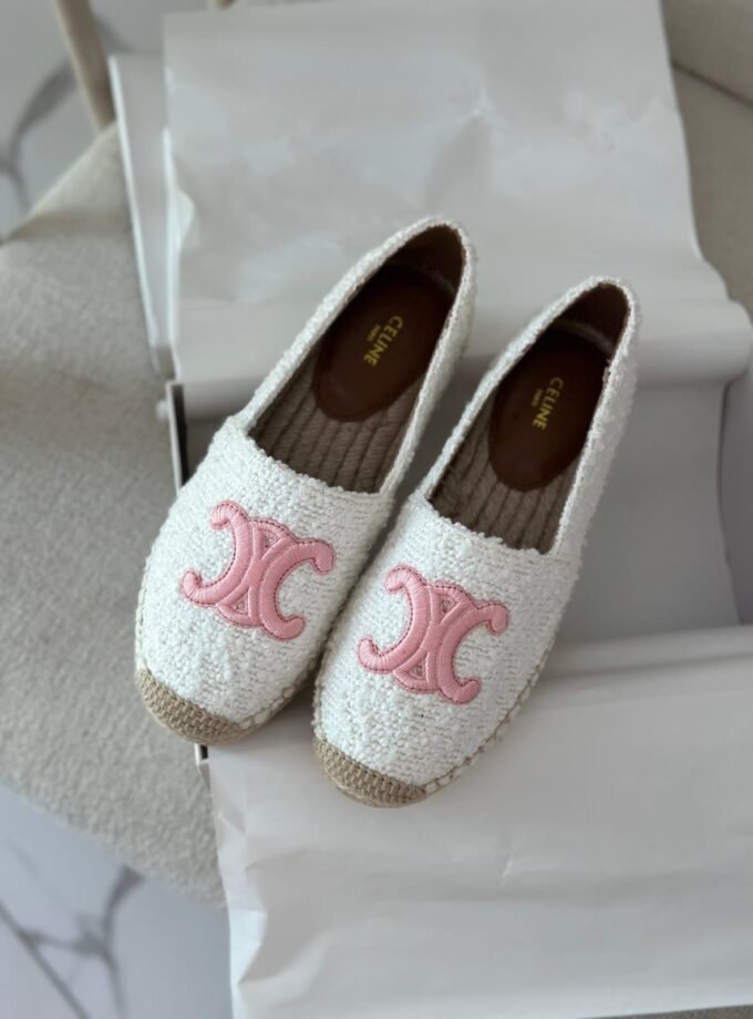 Celine Flat Espadrille with Triomphe Patch Signature