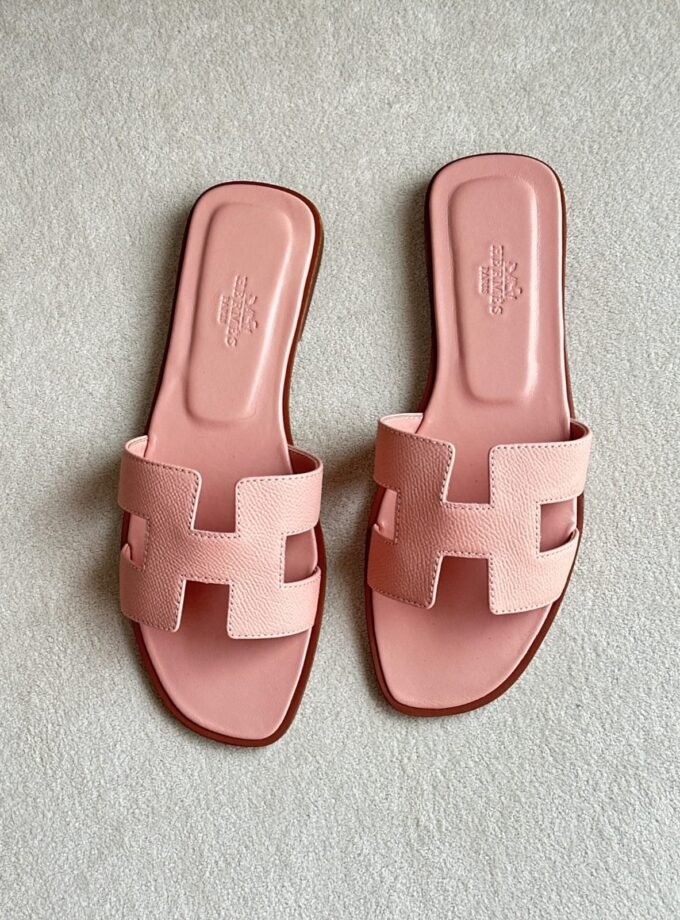 Hermès Oran Women's Slippers Rose Pink