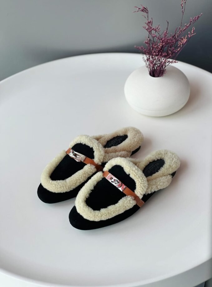Hermès Oz mule slippers Black