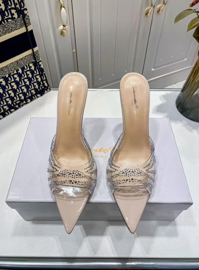 Gianvito Rossi Shoes With Transparent Upper Beige