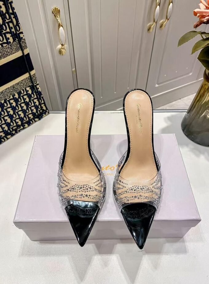 Gianvito Rossi Shoes With Transparent Upper Black