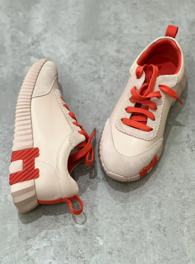 Hermès Women's Stylish Sneakers Light Orange