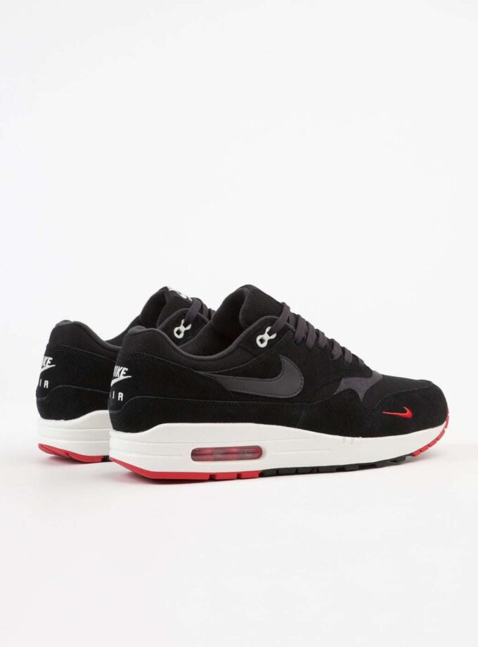 Nike Air Max 1 Premium Black University Red Sail Oil Grey STASP