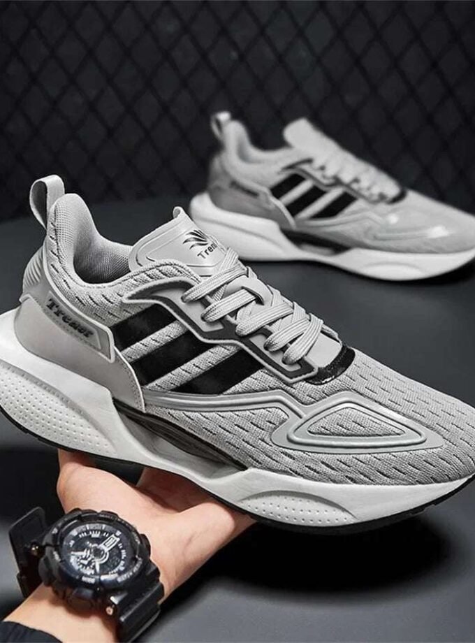 TRACER Grey Black Breathable Causal Running Shoes
