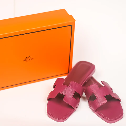 Hermes Oran Sandals Shocking Pink