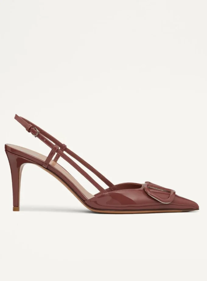 Valentino Vlogo Signature Slingback Brown Pump