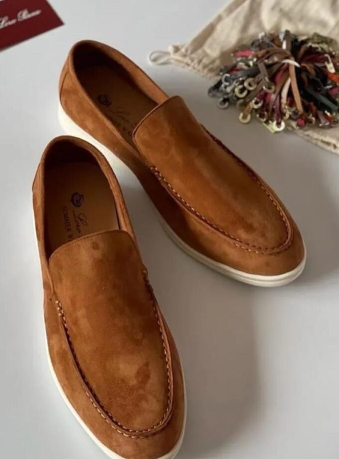 Loro Piana Summer Walk Loafers Brown