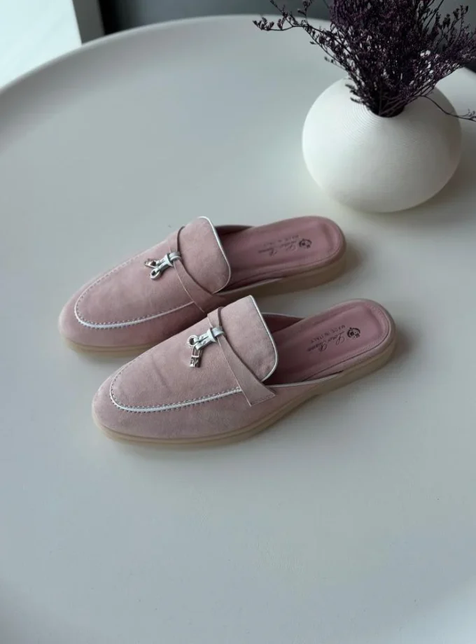Loro piana Ladies Half Flat Shoes Pink