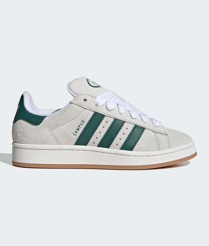 Adidas Campus 00s Crystal White Dark Green