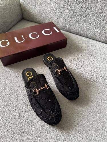 Gucci Glitter Princetown-Style Mules Black