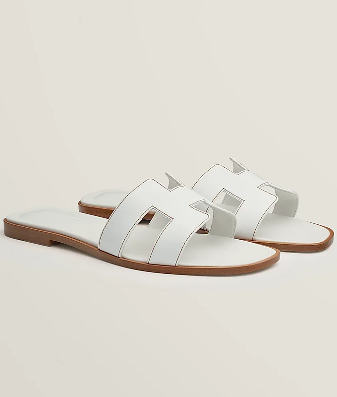 Hermès Oran sandals White