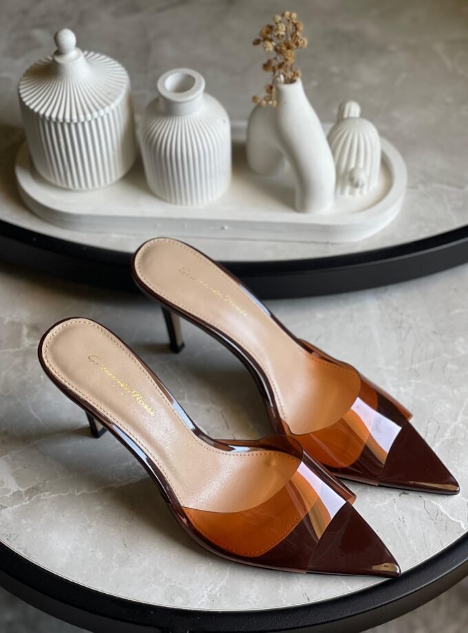 Gianvito Rossi 85mm Elle Open-Toe Sandals In Brown
