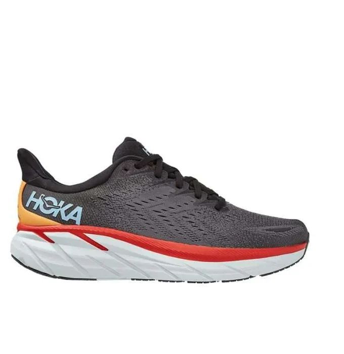 Hoka One Clifton 8 Anthracite Castlerock Red